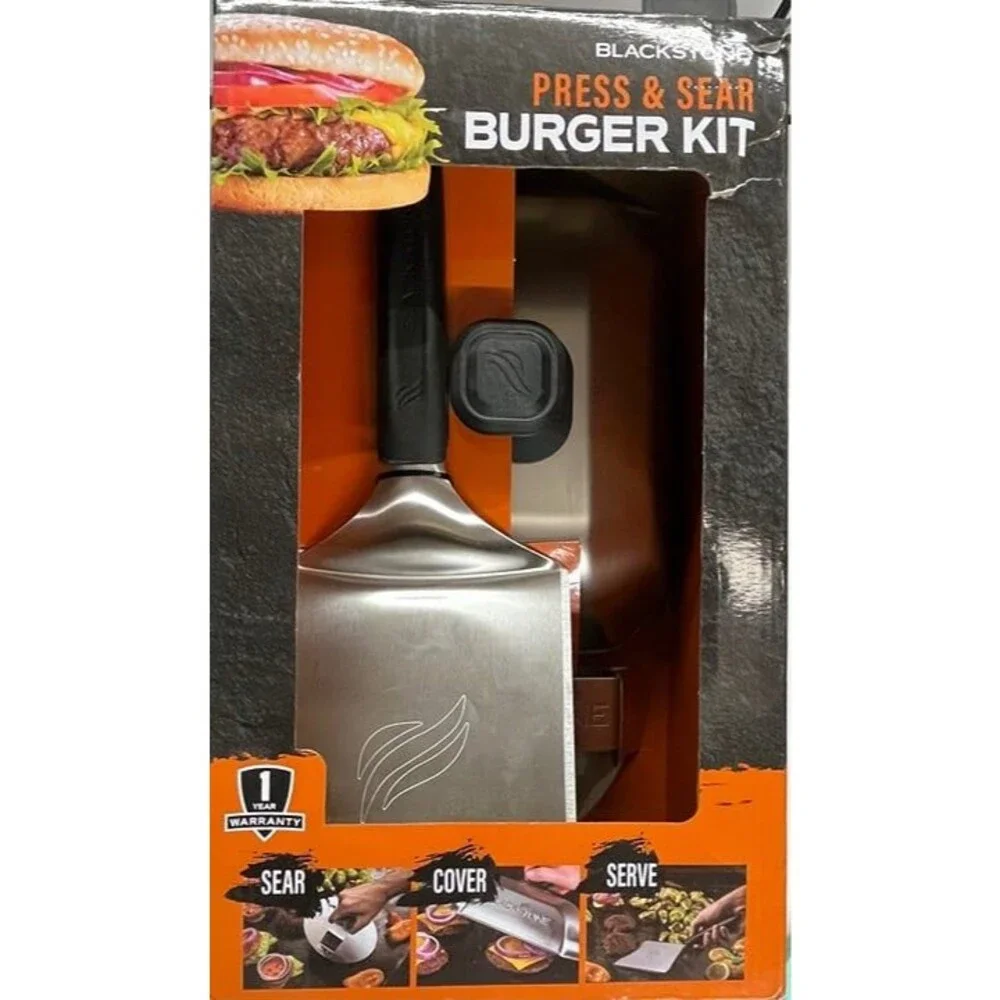 NEW in the Box Blackstone 3pc Hamburger Grill Tool Set Black